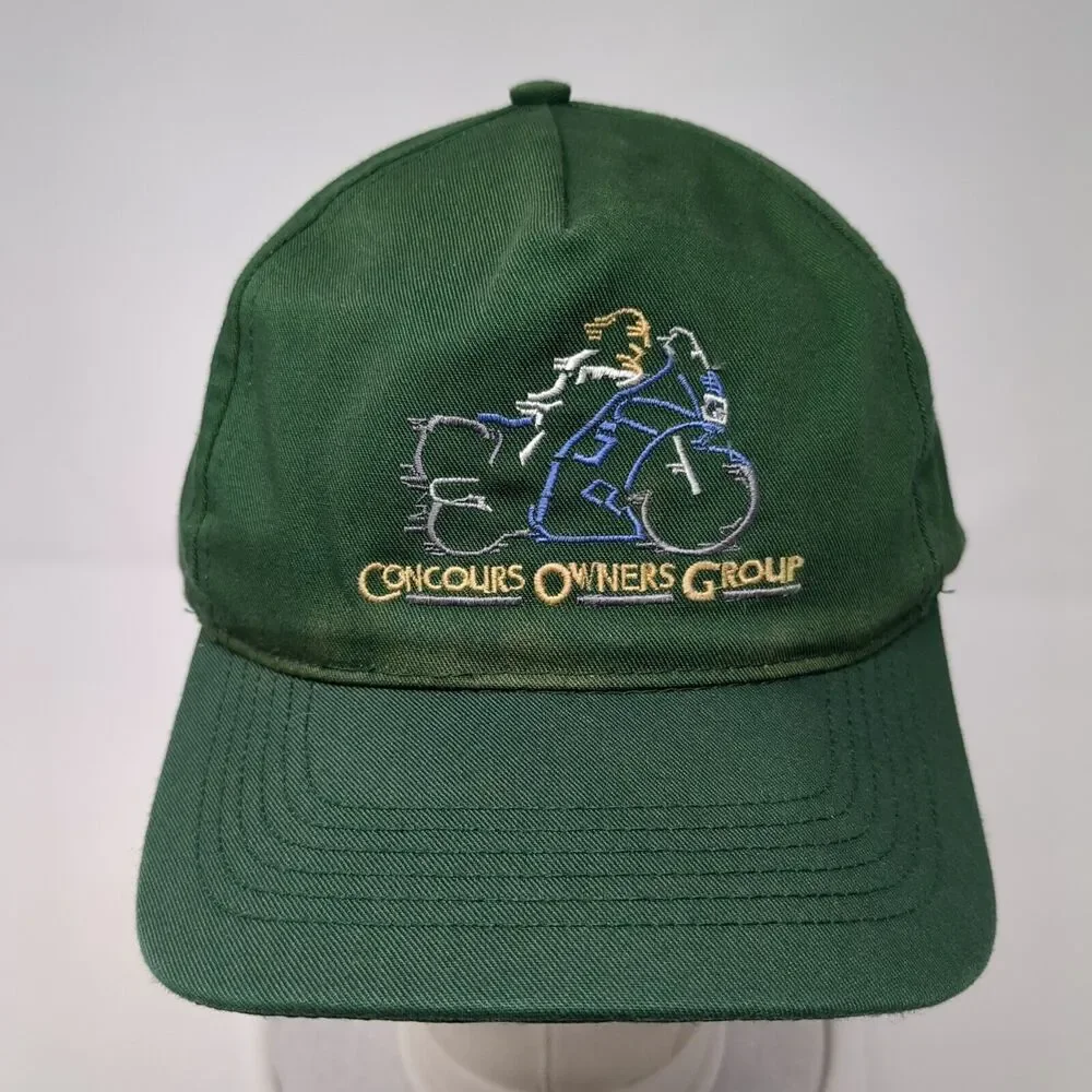 Concours Owners Group Snapback Hat Green One Size Solid Adjustable